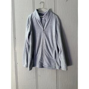 Magellan Outdoors Fleece Jacket women's XL Gray Full Zip layer warm